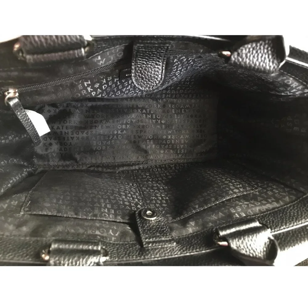 Kate Spade Black Leather Bow Satchel Shoulder Bag